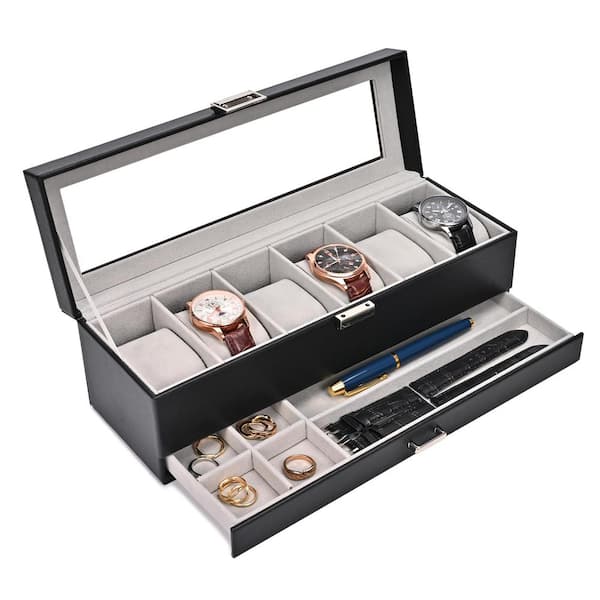 Watch on sale box organizer for men or Women 3 watch travel case Portable Storage Case