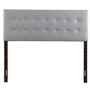 Super Nova Light Grey Full Upholstered Tufted Panel Headboard