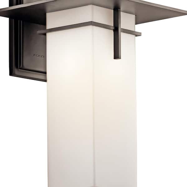 Caterham 17.5 in. 1-Light Olde Bronze Outdoor Hardwired Wall Lantern Sconce with No Bulbs Included (1-Pack)