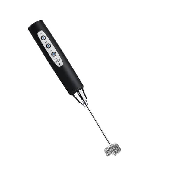 Handheld Electric Milk Frother Wand Whisk Mixer 3 Detachable Heads 3 Speed for Coffee Latte