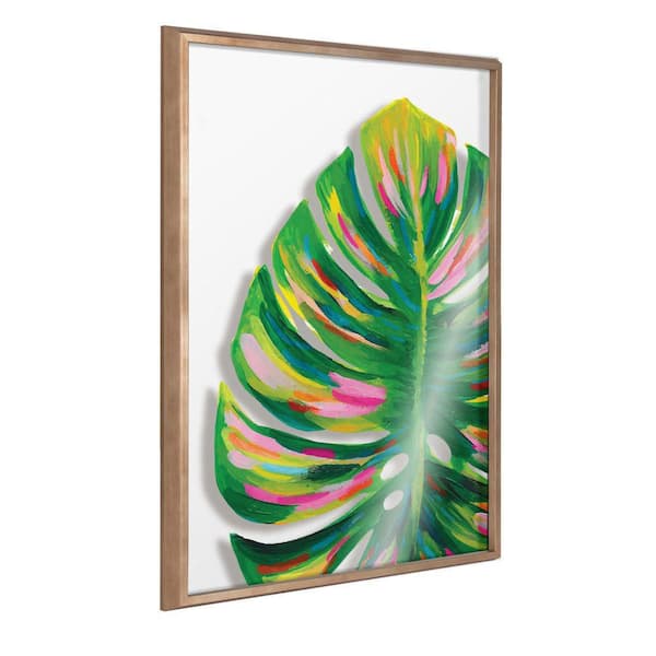 Kate and Laurel Blake "Monstera" by Jessi Raulet of Ettavee Framed Art Print 24 in. x 32 in.