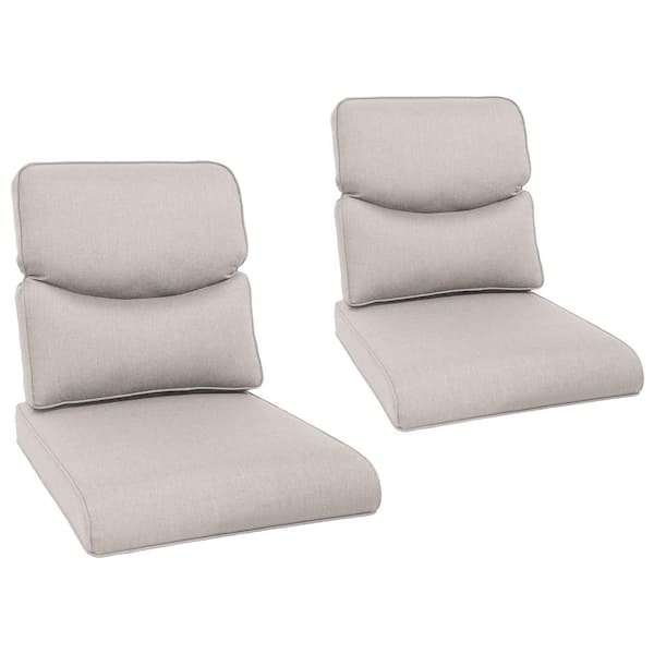moosprr Modern 22 in. x 25 in. 4-Piece Deep Seating Outdoor Lounge Chair Cushion Set in Beige with Crescent-shaped Design