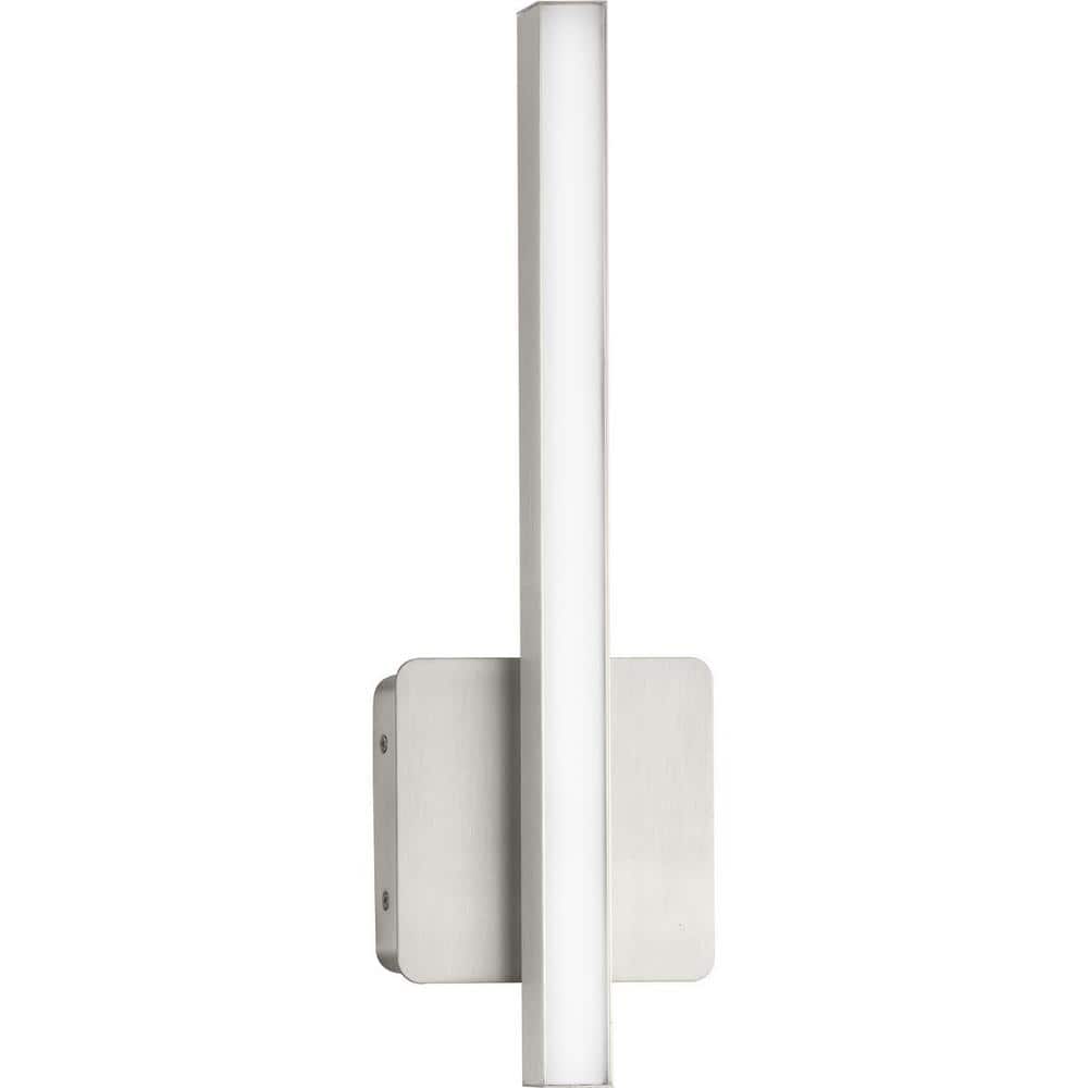Brushed Nickel LED Linear Vanity Light with Acrylic Shade
