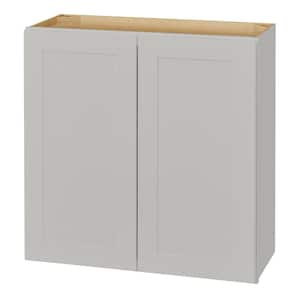 Avondale 36 in. W x 12 in. D x 30 in. H Ready to Assemble Plywood Shaker Wall Kitchen Cabinet in Dove Gray