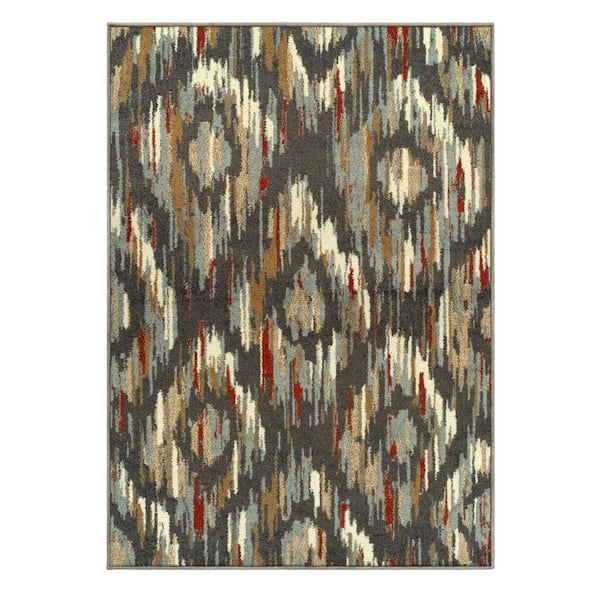 SUPERIOR Solitaire Multicolor 4 ft. x 6 ft. Modern Geometric Area Rug
