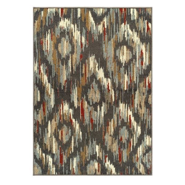 SUPERIOR Solitaire Multicolor 8 ft. x 10 ft. Modern Geometric Area Rug