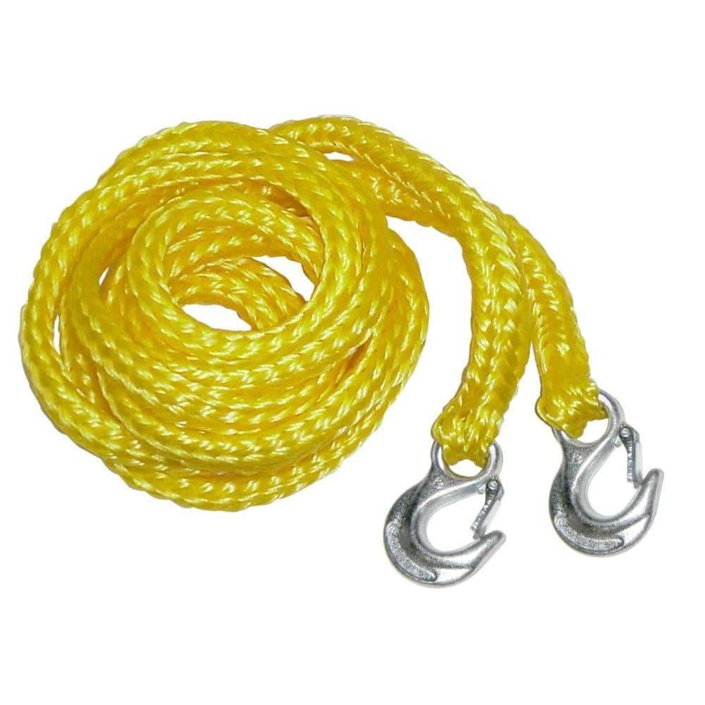 Keeper 13 ft. x 5/8 in. x 6,800 lbs. Tow Rope with Hooks 02855 - The Home  Depot