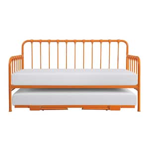 Evan Orange Twin Daybed with Lift-up Trundle