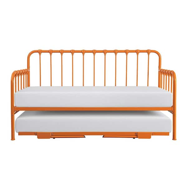 Lazzara Evan Orange Twin Daybed with Lift-up Trundle