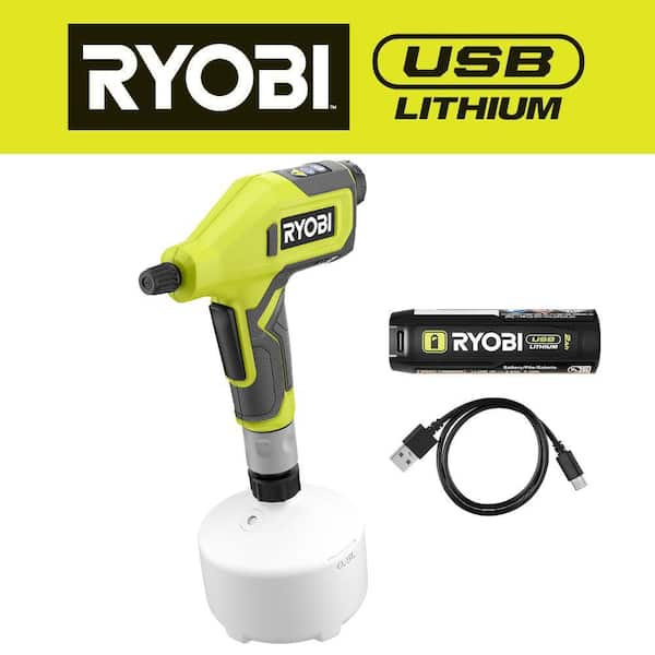 USB Lithium Cordless Compact Sprayer with 2.0 Ah Battery and Charging Cable