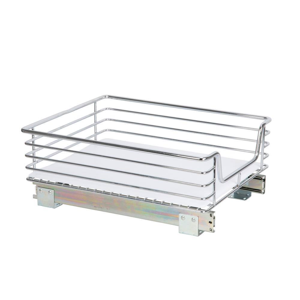 Chrome-Plated Steel Single Tier Under-Cabinet Organizer