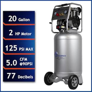 20 Gal. 2.0 HP Continuous Ultra Quiet and Oil-Free Electric Air Compressor