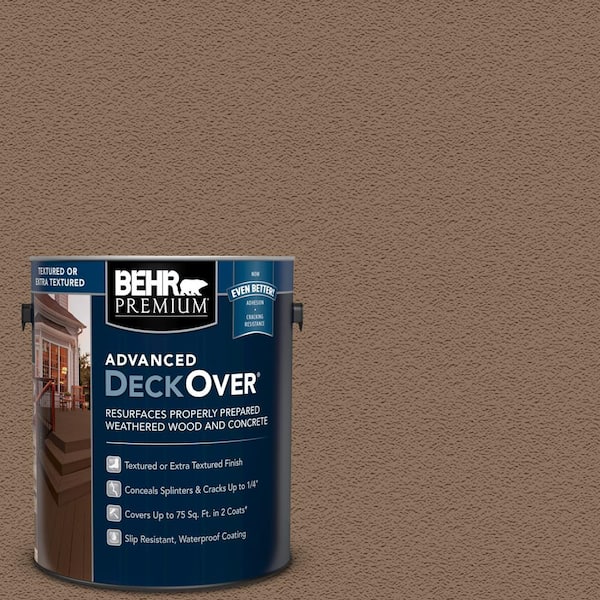 BEHR Premium Advanced DeckOver 1 gal. #SC-147 Castle Gray Textured Solid Color Exterior Wood and Concrete Coating