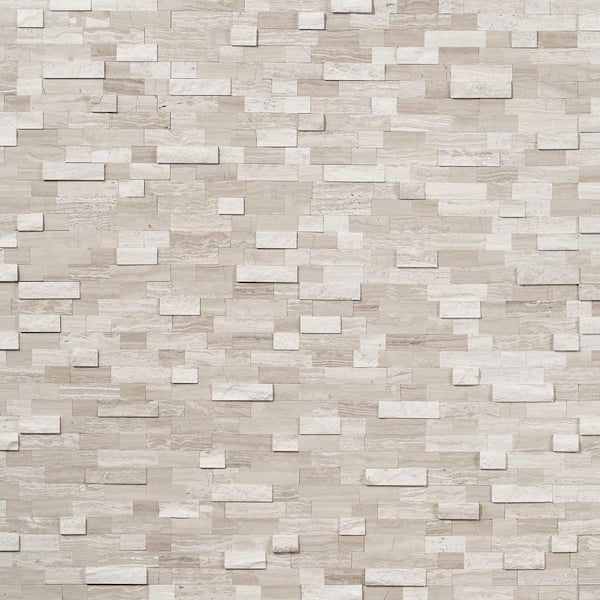 Ivy Hill Tile Luxe Core Brick Gray 10.82 in. x 11.8 in. Marble Peel and Stick Tile (0.88 Sq. Ft. / Sheet)