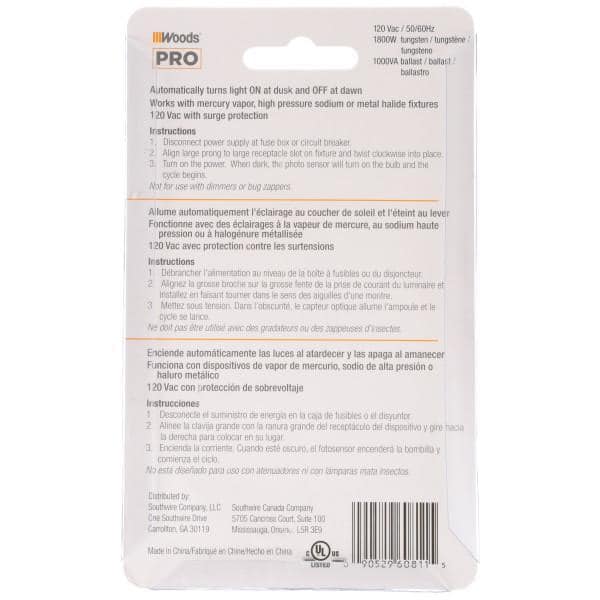 Gray Outdoor Twist Lock Photocell Sensor