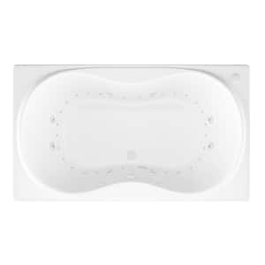 Star 6 ft. Rectangular Drop-in Whirlpool and Air Bath Tub in White