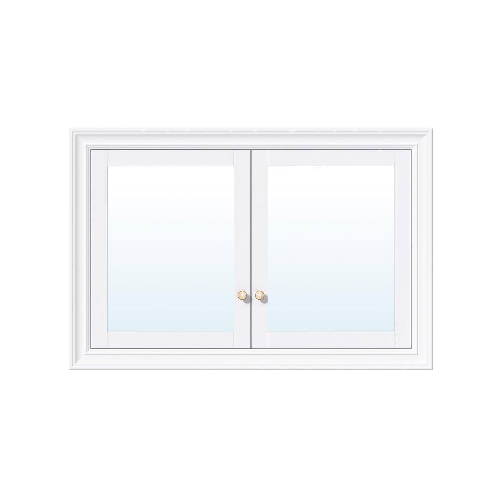 48 in. W x 32 in. H Rectangular Recessed Solid Wood Medicine Cabinet with Mirror price history on PriceWatchPro