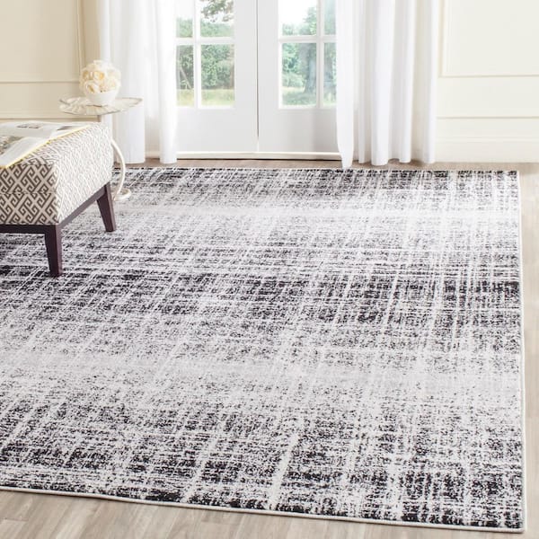 Adirondack Ivory/Black 9 ft. x 12 ft. Area Rug
