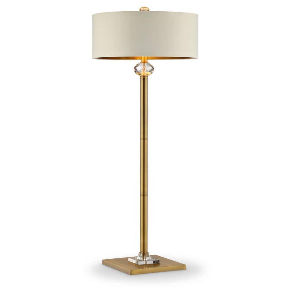 63.25-Inch Perspicio Solid Crystal Orb Gold Column Floor Lamp price history on PriceWatchPro