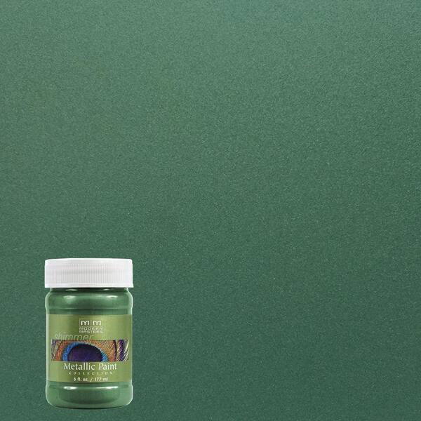 Modern Masters 6 oz. Hunter Green Water-Based Satin Metallic Interior/Exterior Paint