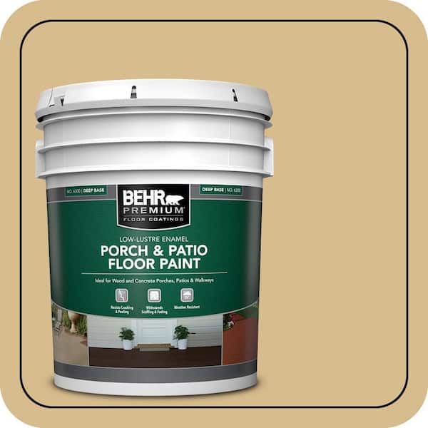 5 gal. #350F-5 Camel Low-Lustre Enamel Interior/Exterior Porch and Patio Floor Paint