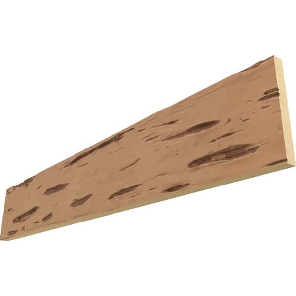 Ekena Millwork Endurathane 1 in. H x 12 in. W x 12 ft. L Pecky Cypress Toffee Faux Wood Beam Plank