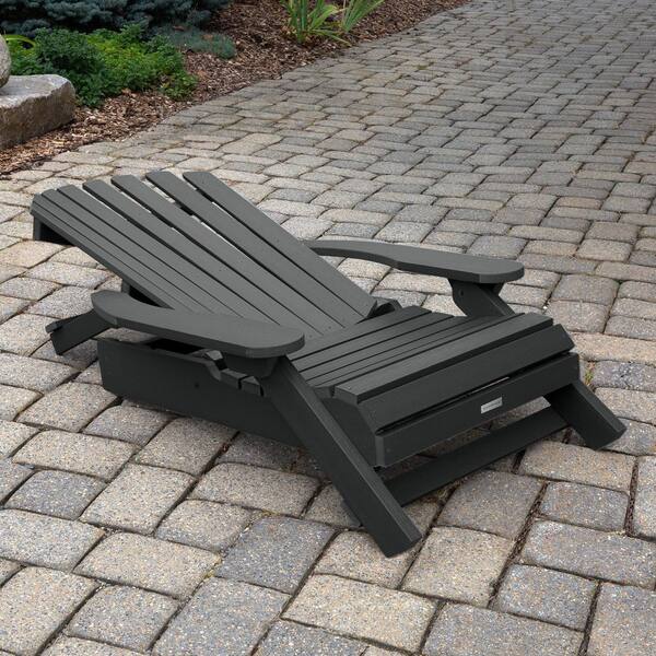 Highwood King Hamilton Black Folding and Reclining Recycled
