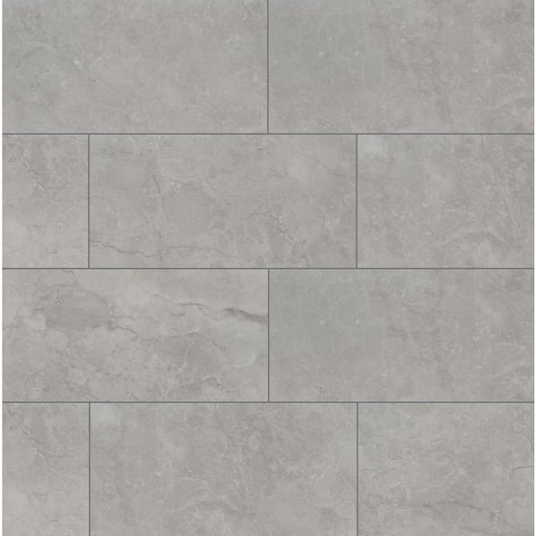 MSI Nola Gray 12 in. x 24 in. Matte Ceramic Travertine Look Floor