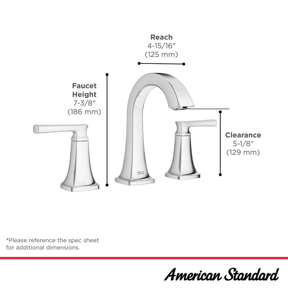 Belmeade Chrome 2-Handle Widespread Bathroom Faucet with Drain Assembly