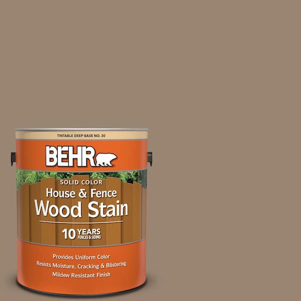 BEHR 1 gal. #SC-153 Taupe Solid Color House and Fence Exterior Wood Stain