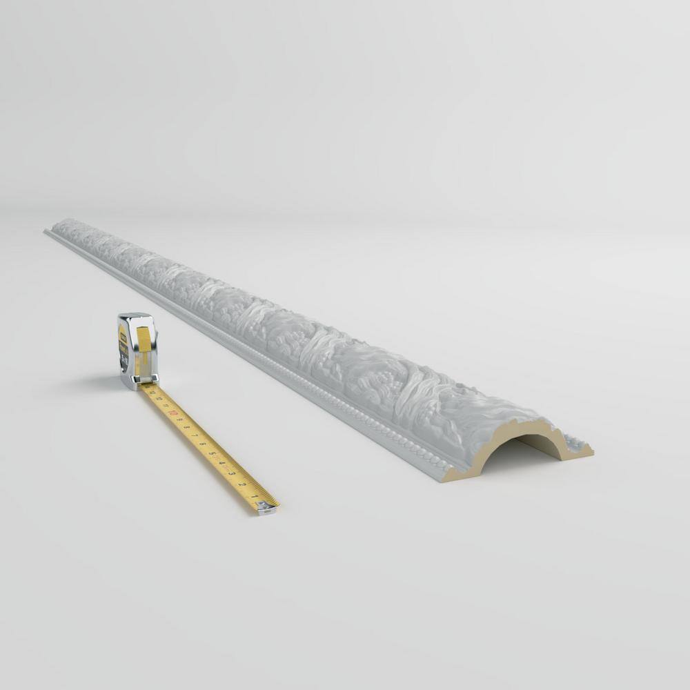 Geometric Gray Polyurethane Chair Rail Moulding