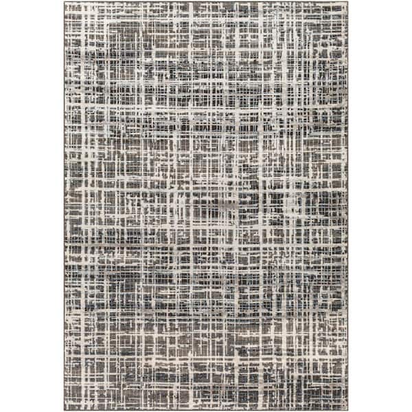 Artistic Weavers Marvel Blue/Charcoal Abstract 7 ft. x 9 ft. Indoor Area Rug