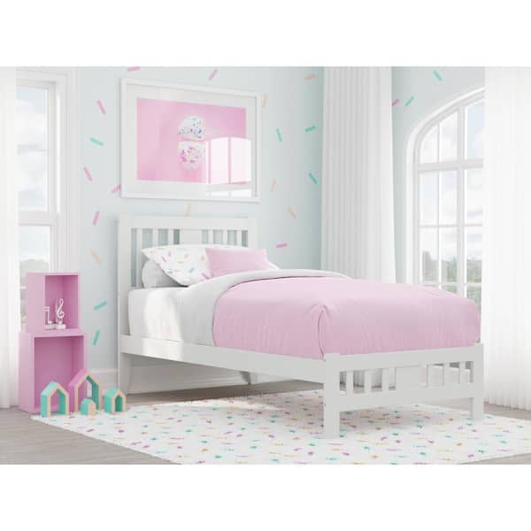 AFI Tahoe Twin Bed with Footboard in White