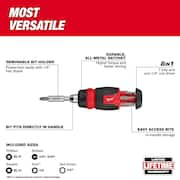 8-In-1 Ratcheting Compact Multi-Bit Screwdriver