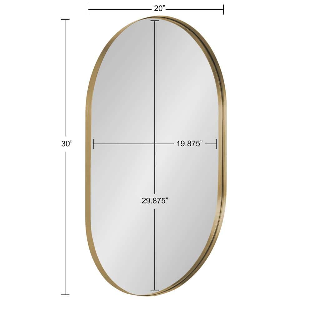 Elegant Gold Full-Length Capsule Wall Mirror 23x35