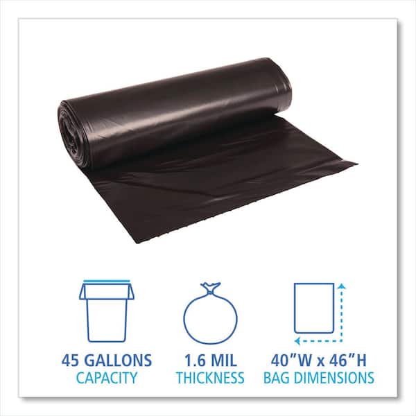 40-45 Gallon 1.2 Mil 40 X 46 Linear Low Density Blue Tint Recycling Bag -  100/
