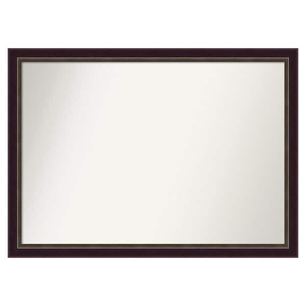 Amanti Art Signore Bronze 50.25 in. x 36.25 in. Cusom Non-Beveled Framed Bathroom Vanity Wall Mirror
