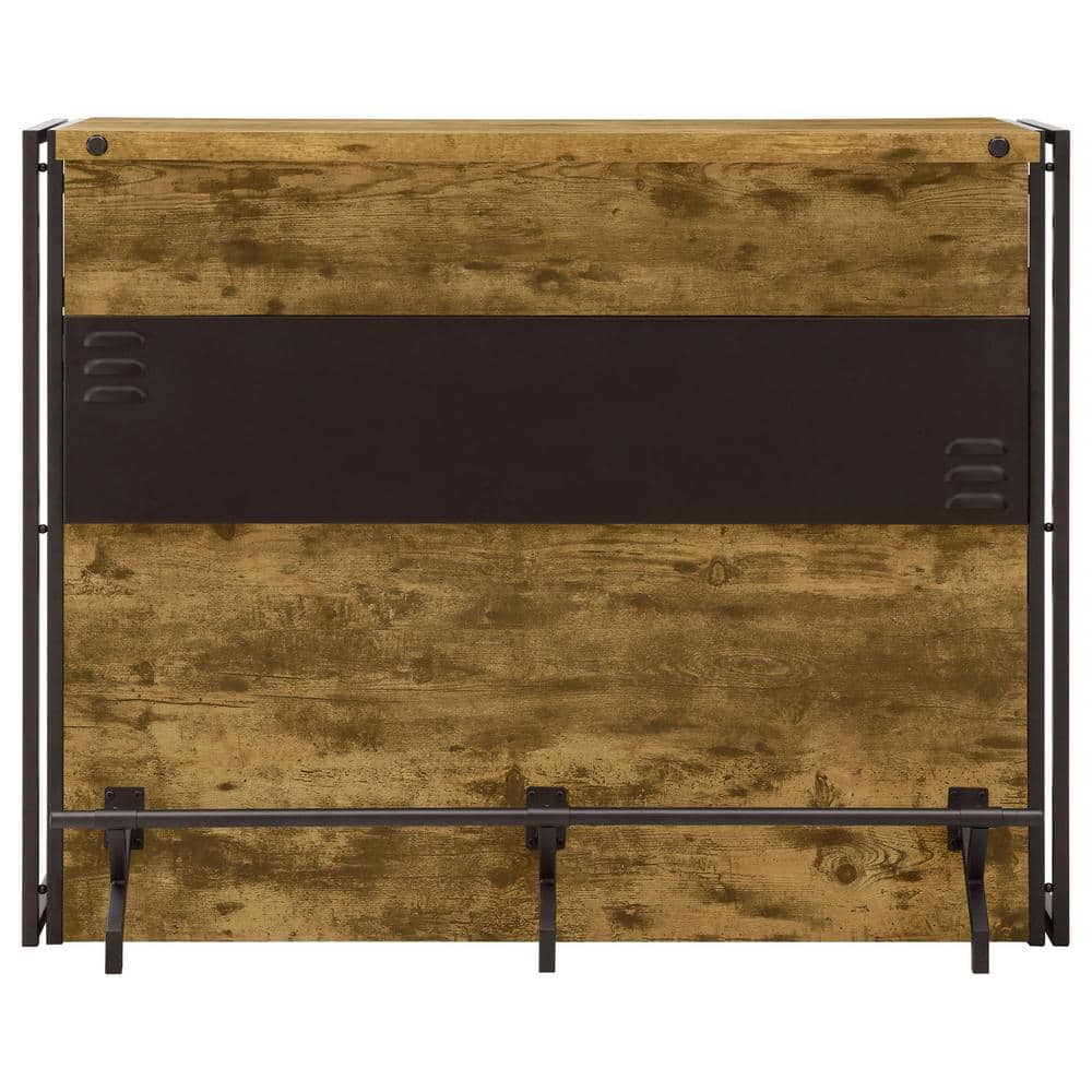 Antique Nutmeg and Dark Bronze Industrial Bar Unit