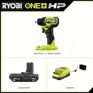 ONE+ HP 18V Brushless Cordless Compact 1/4 in. Impact Driver with 2.0 Ah Battery and Charger