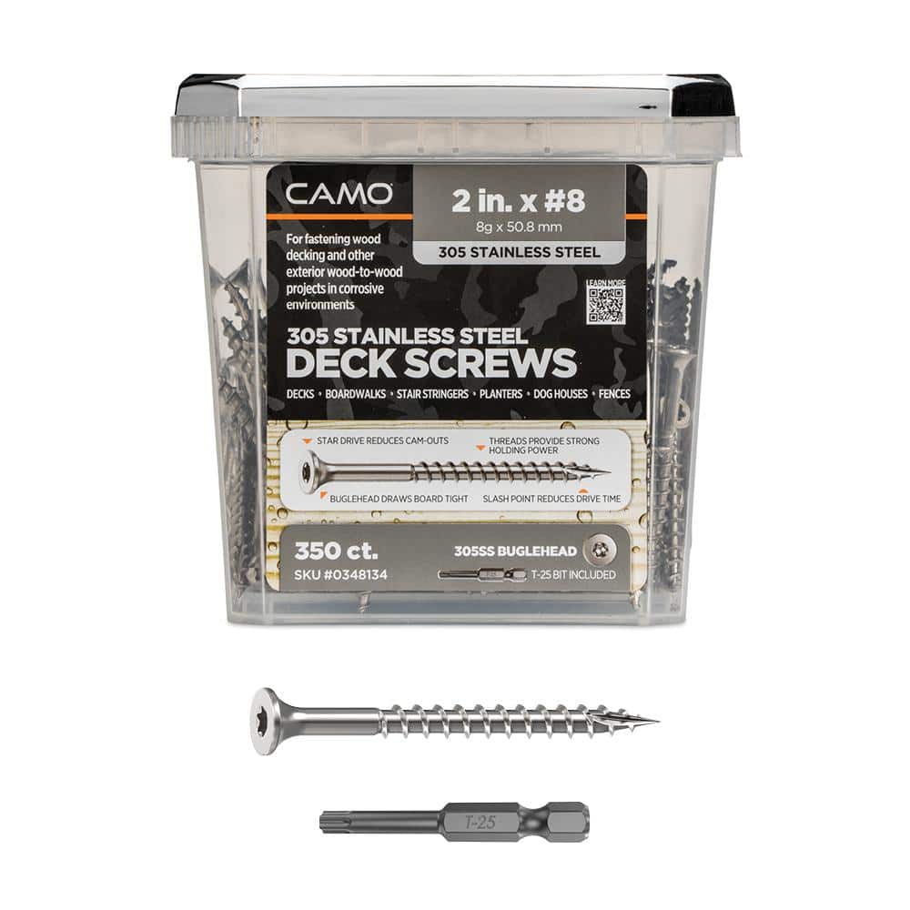 "#8 2 in. 305 Stainless Steel Premium Star Drive Bugle-Head Deck Screws (350-Count)" price history on PriceWatchPro