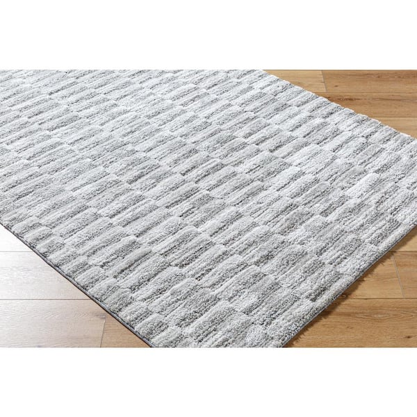 Delight Shag Gray 5 ft. x 7 ft. Global Indoor Area Rug
