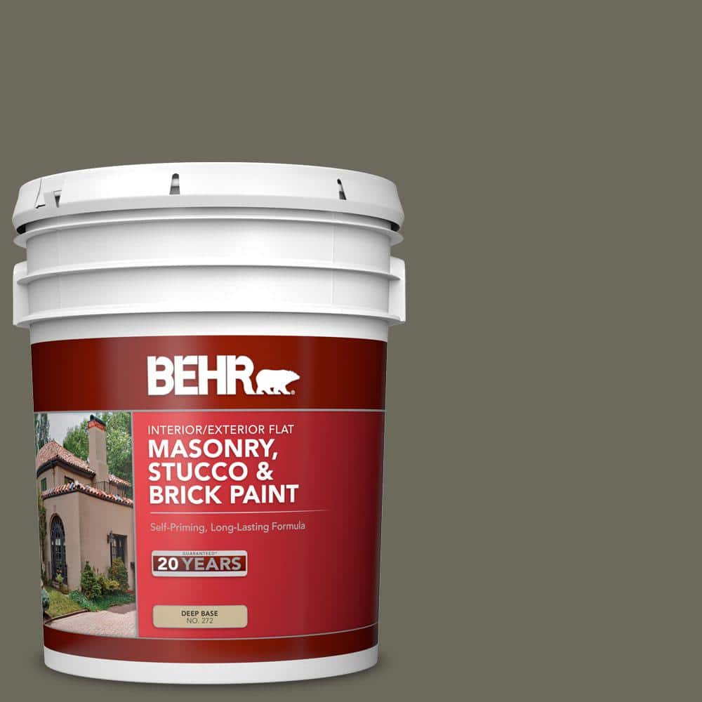 5 gal. #N370-6 Gladiator Gray Flat Interior/Exterior Masonry, Stucco and Br
