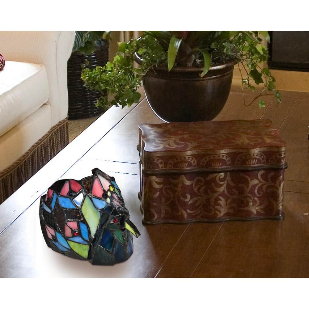 5.5 in. 2-Piece Red/Blue Gem Warmer Candle Holder