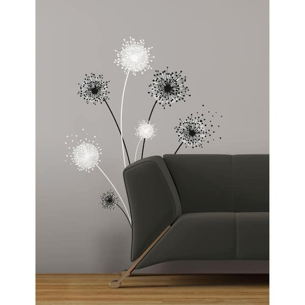 RoomMates Graphic Dandelion Peel and Stick Giant Wall Decal