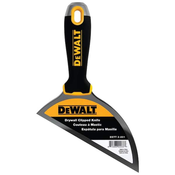 DEWALT 6 in. Stainless Steel Clipped Knife with Black Nylon Handle