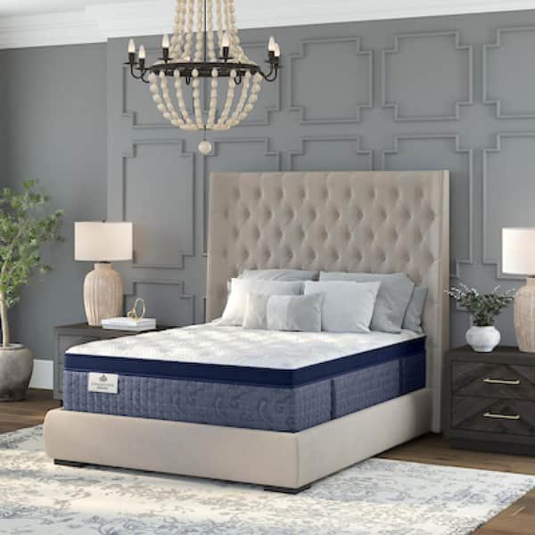 KINGSDOWN Passions Caison Queen Medium Firm 17 in. Euro Pillow Top