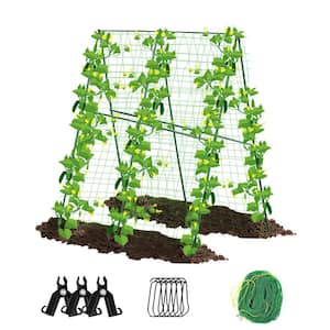 4 ft. H Growing Support Trellis for Climbing Plants Vegetables Cucumber Trellis With Climbing Netting