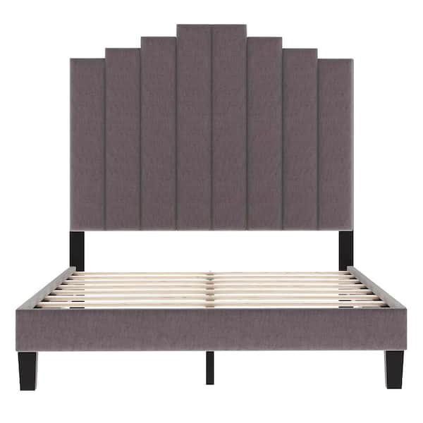 Full Upholstered Platform Bed, Headboard Support Legs Home Depot