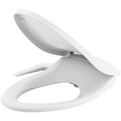 Puretide Non- Electric Bidet Seat for Elongated Toilets in White