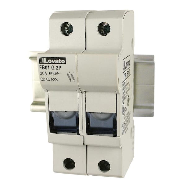 Automation Systems Interconnect Class CC Fuse Holder, DIN Rail Mount, 2 Pole, 30 Amp, 600-Volt, 18-8AWG